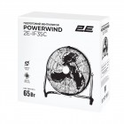 Вентилятор підлоговий 2E PowerWind 35C професійний, 35см, 65Вт, кнопки, двигун мідь 100%, срібний