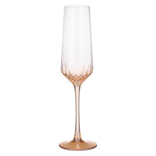 ARDESTO Набір келихів для шампанського Black Mars Favola 220мл, 2шт, скло, прозоро-золотистий ARDESTO Набір келихів для шампанського Black Mars Favola 220мл, 2шт, скло, прозоро-золотистий