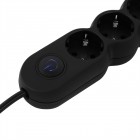 2E Подовжувач мережевий 2E Plus 5хТип F, 3х1мм кв, 10A, 3м, чорний 2E Подовжувач мережевий 2E Plus 5хТип F, 3х1мм кв, 10A, 3м, чорний