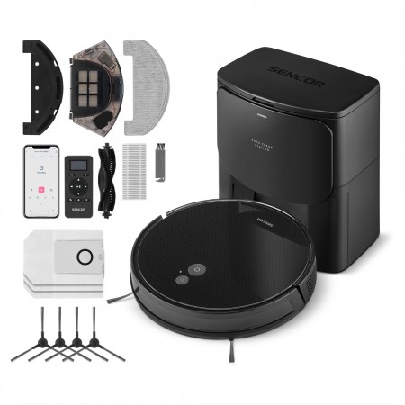 Sencor Робот-пилосос, 1000Вт, 3000Па, h=7.5см, вологе прибир