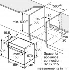 Siemens Вбудовувана ел. дух. шафа HR538ABS1 -Ш 60см/9 реж/66л./ф-я пара/А/чорний