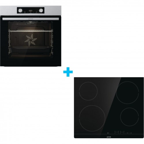 Gorenje Комплект (духовка + поверхня склокераміка BO6737E02X -нерж + ECT41SC- чорна), 738881