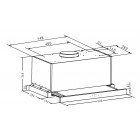 Витяжка Hansa телескопічна, 60см, 508м3ч, чорний