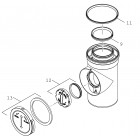 Bosch Подовжувач коаксіальний FC-CR60 з ревізійним люком для конденсаційних котлів, довжина 250 мм, діаметр 60/100 мм. Bosch Подовжувач коаксіальний FC-CR60 з ревізійним люком для конденсаційних котлів, довжина 250 мм, діаметр 60/100 мм.