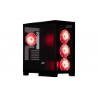 2E Gaming Корпус Fantom GK701B без БЖ 2xUSB3.0, 1xUSBType-C, 4x120мм ARGB, VGA 400мм, LCS ready, контролер з пультом, TG Side/Front Panel, mATX, чорний