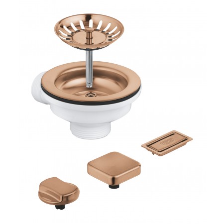 Grohe Зливний комплект для одної чаші з ексцентриком, матови