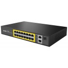Netis Комутатор P116GH 16xFE PoE+, 2xGE Uplink, 1xGE SFP, некерований