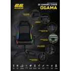 2E Gaming Крісло OGAMA II RGB, ПУ шкіра, 3D-Armrests, чорний