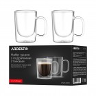 ARDESTO Набір чашок з ручками і подвійними стінками, 120мл, 2шт, боросилікатне скло, прозорий ARDESTO Набір чашок з ручками і подвійними стінками, 120мл, 2шт, боросилікатне скло, прозорий