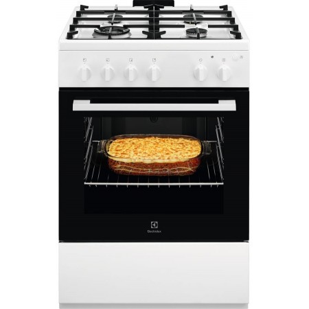 Electrolux Плита газова, 59л, 60x60см, чавун, білий