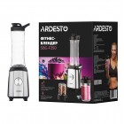 Блендер для смузі Ardesto SBG-F350, 350Вт,2в1, пляшка -600мл, пляшка -300 мл, кавомолка , чорно-сріблястий Блендер для смузі Ardesto SBG-F350, 350Вт,2в1, пляшка -600мл, пляшка -300 мл, кавомолка , чорно-сріблястий