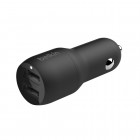Belkin Car Charger 24W Dual USB-A, black