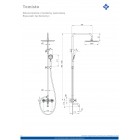 Deante TEMISTO Верхній душ, з змішувачем для ванни Deante TEMISTO Верхній душ, з змішувачем для ванни