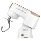 Sencor Кухонна машина 1000Вт, чаша-метал, корпус-пластик, насадок-25, біло-золотий