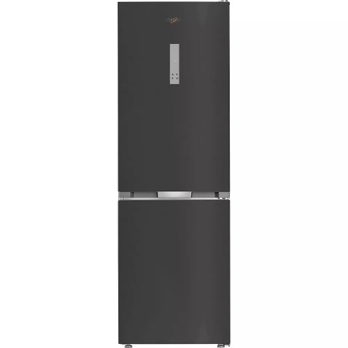 Холодильник Whirlpool з нижн. мороз., 186.5x60х66.3, холод.відд.-210л, мороз.відд.-104л, 2дв., А++, NF, дисплей, інв., зона нульова, сірий