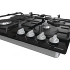 Варильна поверхня Gorenje газова на склі, 60см, чавун, чорний