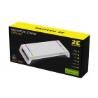 2E Gaming Підставка для монітора CPG-007, 550x205x7мм, phone holder/storage drawer, 4xUSB-A, RGB, білий