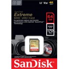 SanDisk Карта пам'яті SD 64GB C10 UHS-I U3 R170/W80MB/s Extreme V30