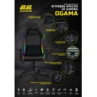 2E Gaming Крісло OGAMA II RGB, ПУ шкіра, 3D-Armrests, чорний