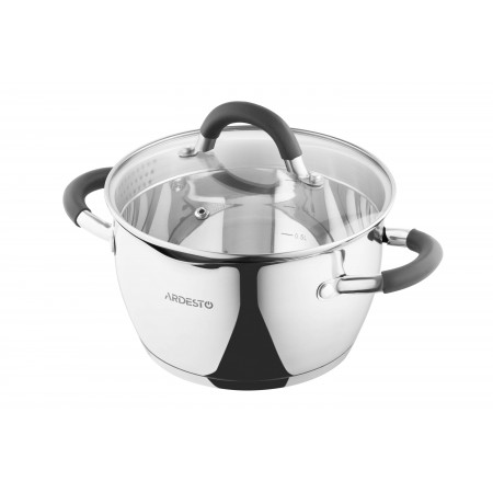 ARDESTO Каструля Gemini, скляна кришка, 2.3 л, нержавіюча ст