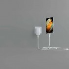 Belkin Кабель USB-C > USB-C заряджання/синхронізації 2м, 60Вт, Type-C, плетений, силіконовий, з ремінцем на магніті, білий