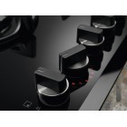 Electrolux Варильна поверхня газова на склі, 60см, чавун, електрон. керування, Hob2Hood, чорний