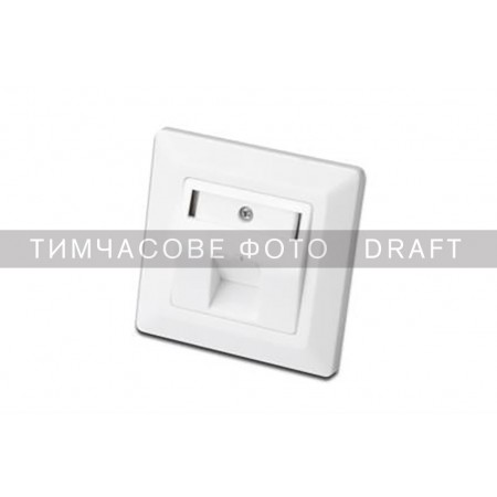 Настінна розетка 2E CАТ 6 FTP, 1xRJ45, 8P8C, для прихованої 