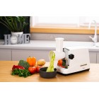ARDESTO М'ясорубка, 1750Вт, продук.-2 кг/хв, 3 решітки + для ковб., кеббе, 4 терки,насадка для томатів, пластик, біло-сріблястий