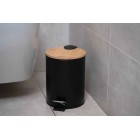 Відро для сміття Ardesto Minimalism з педаллю, 3л, метал, пластик, бамбук, чорний Відро для сміття Ardesto Minimalism з педаллю, 3л, метал, пластик, бамбук, чорний