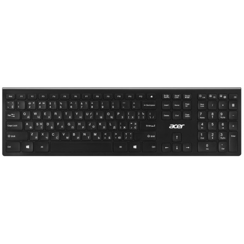 Acer Клавіатура OKR020, 109key, WL, EN/UKR/RU, чорний