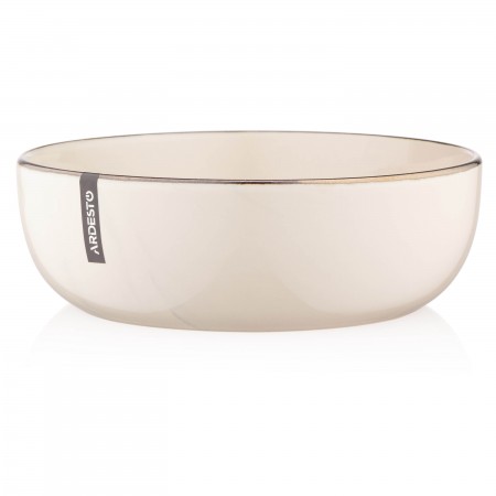 ARDESTO Тарілка супова Marmo, 19 см, бежева, кераміка