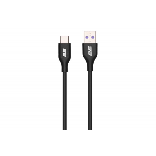 2E Кабель USB-A > USB-C заряджання/синхронізації 1м, Type-C, Glow, чорний