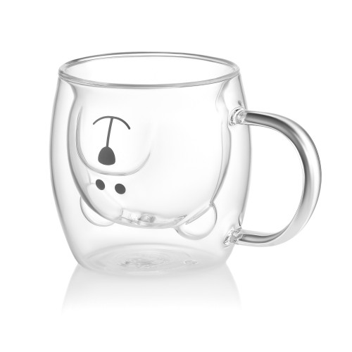 ARDESTO Набір чашок з ручками і подвійними стінками Animals, 250мл, 2шт, боросилікатне скло, прозорий ARDESTO Набір чашок з ручками і подвійними стінками Animals, 250мл, 2шт, боросилікатне скло, прозорий