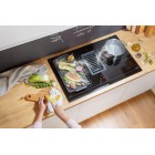 Gorenje Варильна поверхня індукційна, 83см, розширена зона, вбудована витяжка, 620м.куб/год, чорний