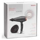 BaByliss Фен Air Pro, 2200Вт, 2 режими, дифузор, іоніз-я, хол. обдув, чорний