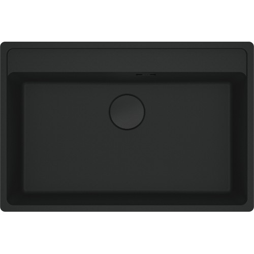 Мийка кухонна Franke Maris, фраграніт, прямокутник, без крила, 760х510х200мм, чаша - 1, врізна, MRG 610-72 TL, чорний матовий