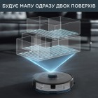 Rowenta Робот-пилосос X-Plorer Serie 75 S, h=9.5см, вологе прибирання, конт пил -0.4л, вода -0.3л, автон. робота до 120хв, НЕРА, управління через смартфон, чорний