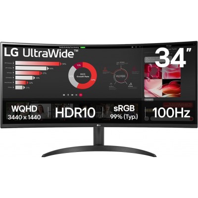 Монітор 34" LG 100 Гц 34WR50QK-B Чорний