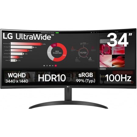 Монітор 34" LG 100 Гц 34WR50QK-B Чорний