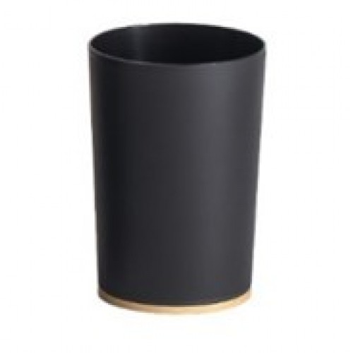 Склянка для зубних щіток Ardesto Minimalism 7.8x11.3см, поліпропілен, бамбук, чорний Склянка для зубних щіток Ardesto Minimalism 7.8x11.3см, поліпропілен, бамбук, чорний