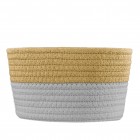 Кошик плетений для зберігання Ardesto Vigor 3.5л, бавовняний шпагат, коричневий, сірий