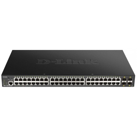 D-Link Комутатор DGS-1250-52XMP 48xGE PoE, 4xSFP+, 370W, Sma