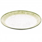 ARDESTO Тарілка десертна Siena, 19см, порцеляна, біло-зелений ARDESTO Тарілка десертна Siena, 19см, порцеляна, біло-зелений