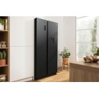 Gorenje Холодильник SBS, 179х67х92см, 2 двері, 353(191)л, А++, NF+, Інв., Зона св-ті, диспенсер, генератор льоду, Зовн. Диспл, чорний