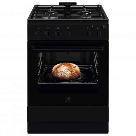 Electrolux Плита газова, 59л, 60x60см, чавун, чорний