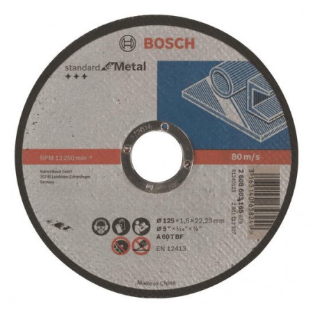 Bosch Диск відрізний по металу Standard for Metal прямий 125