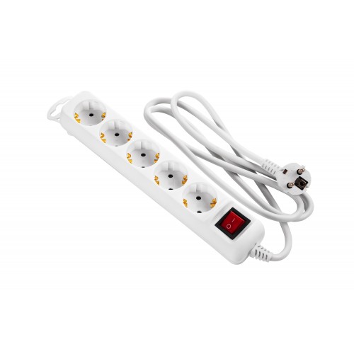 2E Мережевий подовжувач 5XSchuko з вимикачем, 3G*1.5мм, 1.5м, white 2E Мережевий подовжувач 5XSchuko з вимикачем, 3G*1.5мм, 1.5м, white