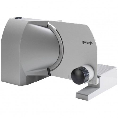Gorenje Скиборізка, 100Вт, лезо-нержавіюча сталь, діаметр ножа-170мм, корпус-метал/пластик, сірий