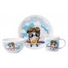 ARDESTO Набір дитячого посуду Panda pilot, 3 предмети, порцеляна ARDESTO Набір дитячого посуду Panda pilot, 3 предмети, порцеляна