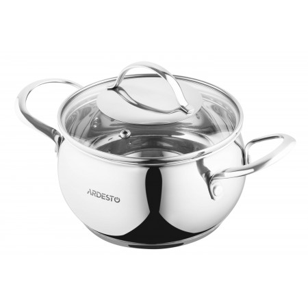 ARDESTO Каструля Gemini, скляна кришка, 2.2 л, нержавіюча ст